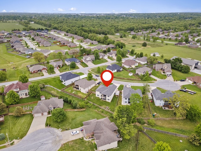 635 W Bridgewood Ct, Springfield, MO 65803 - aerial view of property and surrounding area with nearby suburban area