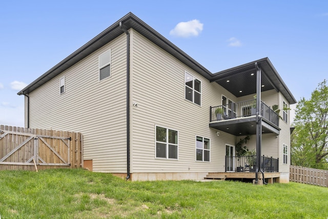 635 W Bridgewood Ct, Springfield, MO 65803 - rear view of house featuring a balcony and a wooden deck
