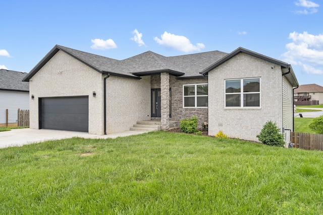 635 W Bridgewood Ct, Springfield, MO 65803 - view of front of house with an attached garage, driveway, a shingled roof, and brick siding