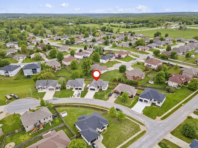 635 W Bridgewood Ct, Springfield, MO 65803 - aerial overview of property's location featuring nearby suburban area
