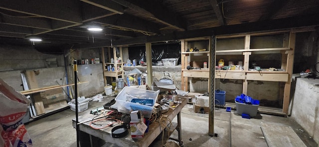 view of storage area