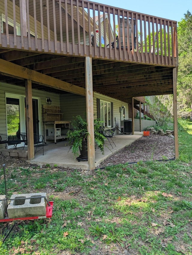 249 Mount Vernon Rd, Forsyth, MO 65653 - view of patio / terrace featuring a deck and central AC unit