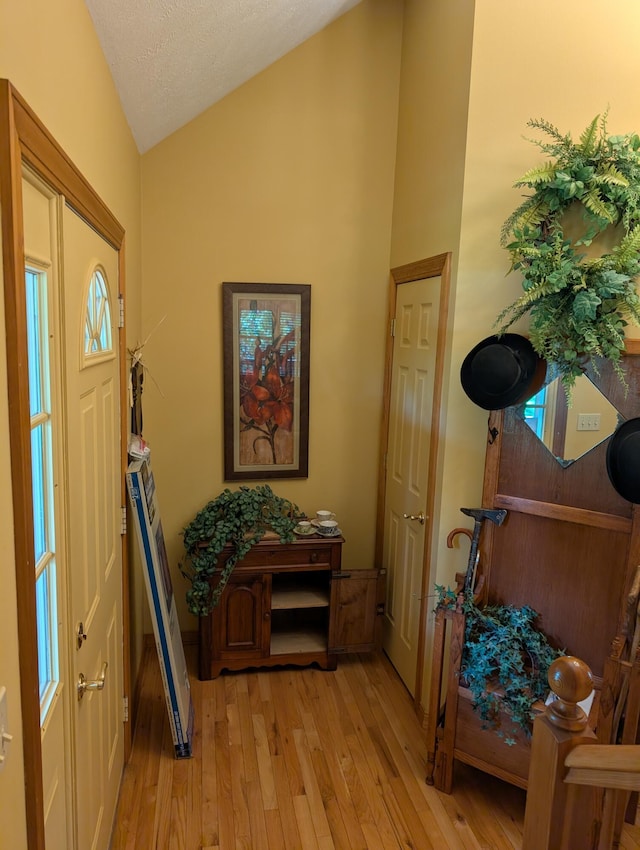 249 Mount Vernon Rd, Forsyth, MO 65653 - foyer entrance featuring light wood-style floors and vaulted ceiling