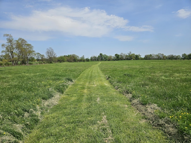 view of landscape featuring a rural view