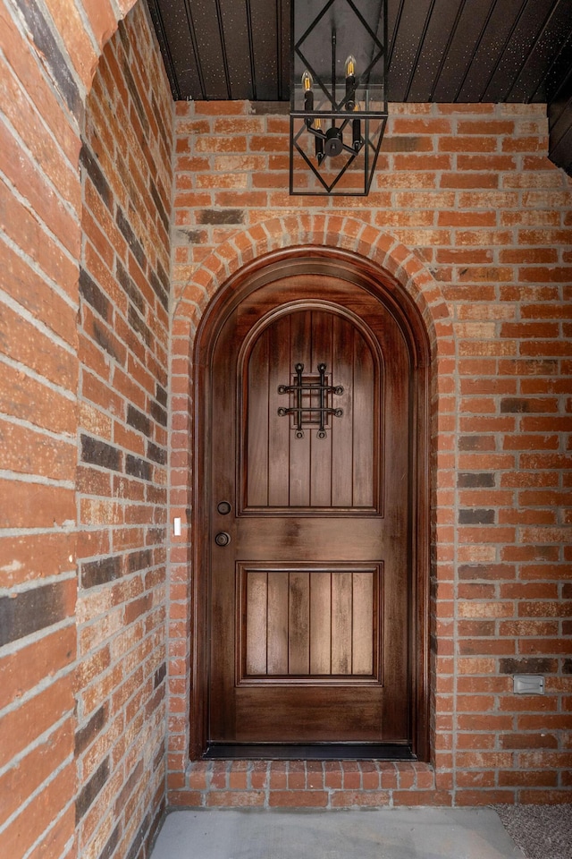 1822 E Cobblestone Dr, Ozark, MO 65721 - doorway to property with brick siding