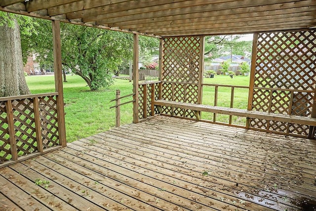 706 W Katella Ct, Springfield, MO 65807 - wooden terrace with a lawn