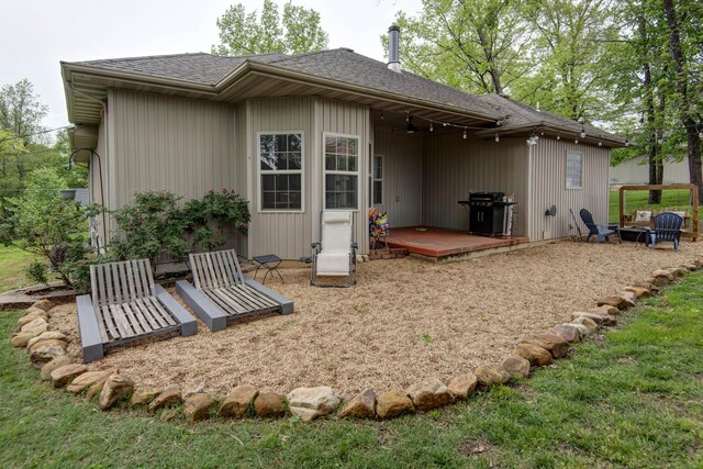 1376 N 14th St, Ozark, MO 65721 - rear view of property with a deck and roof with shingles