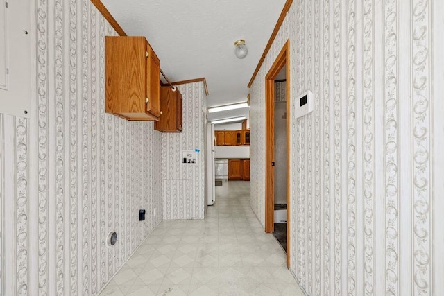 26929 Cordwood Ridge Dr, Shell Knob, MO 65747 - corridor featuring wallpapered walls and light floors