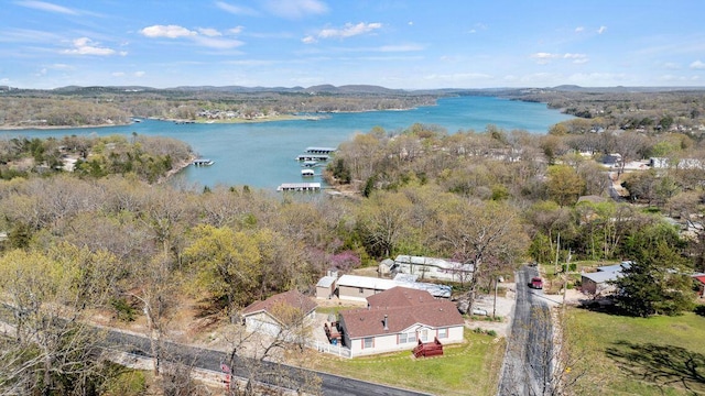26929 Cordwood Ridge Dr, Shell Knob, MO 65747 - drone / aerial view featuring a water view