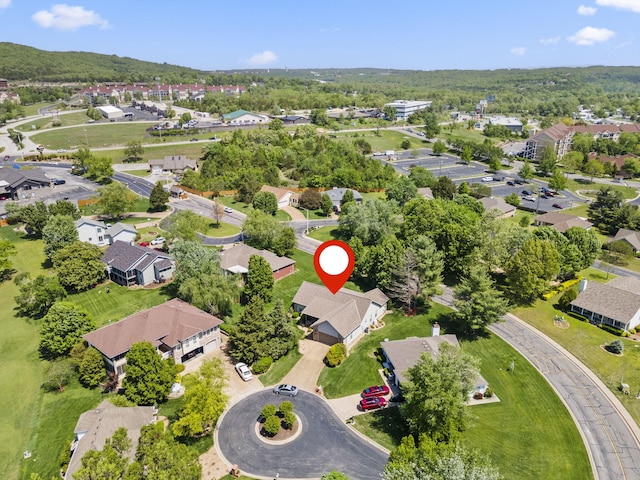 aerial view featuring a residential view