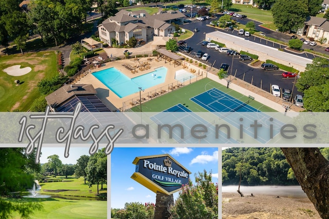 aerial view with golf course view