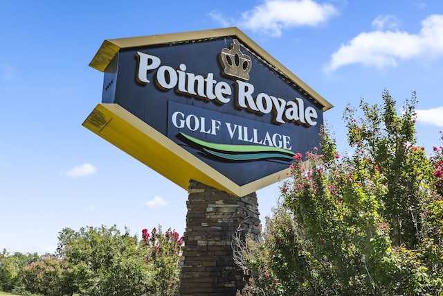 view of community sign