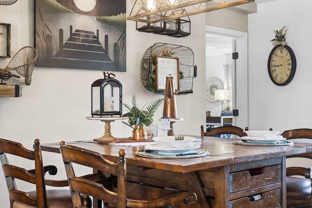 view of dining area