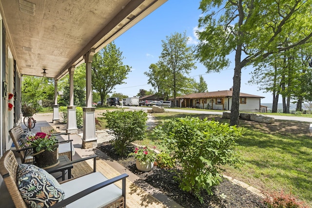 view of patio / terrace with a porch