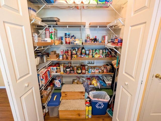 view of storage area
