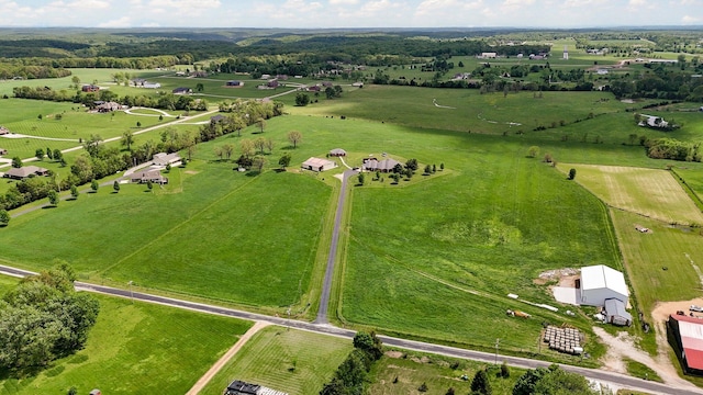 drone / aerial view featuring a rural view