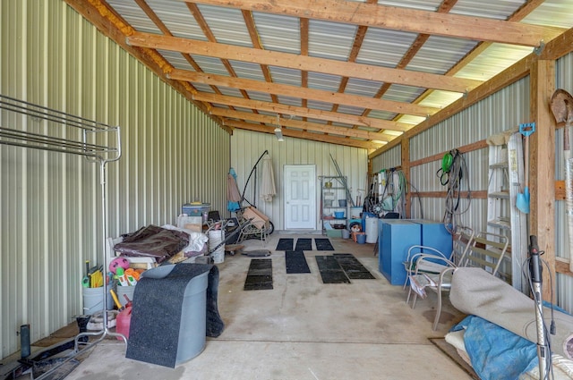 storage featuring a garage