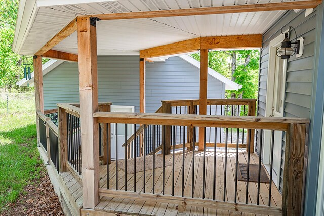 view of wooden deck