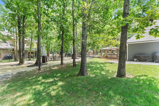 190 Windy Ridge Dr, Hollister, MO 65672 - view of yard featuring fence and a gazebo