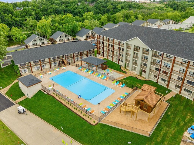403 Veterans Blvd Unit 203 G6, Branson, MO 65616 - community pool featuring a gazebo and fence