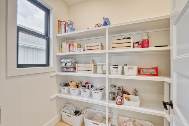 view of storage area