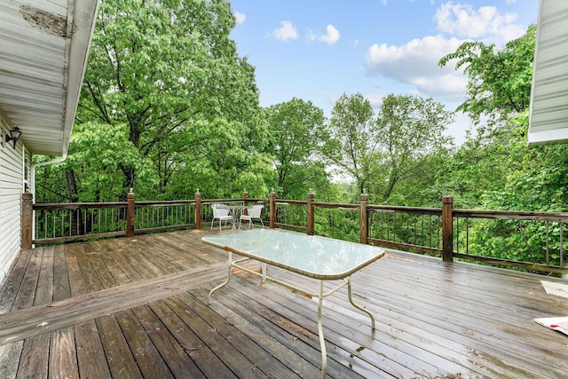 view of wooden terrace