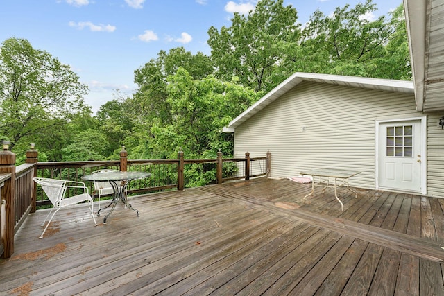 view of wooden deck