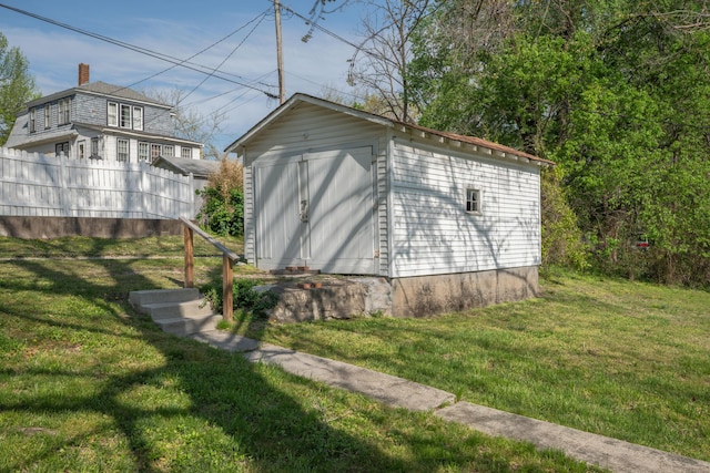 view of shed