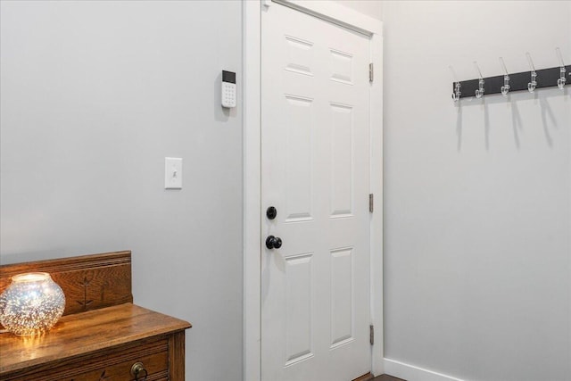 entryway with baseboards