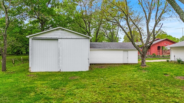 view of shed