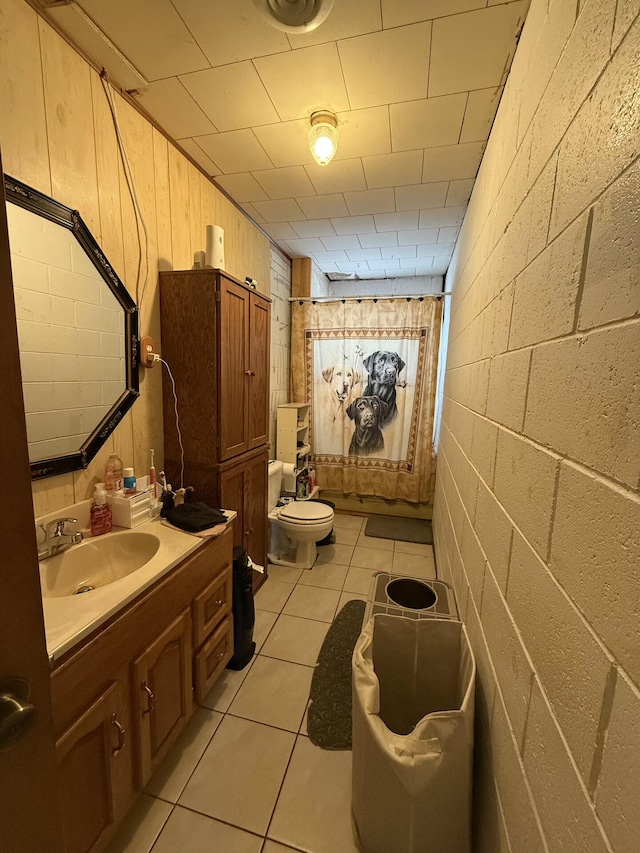 1398 County Road 670, Birch Tree, MO 65438 - bathroom with vanity, toilet, and tile patterned floors
