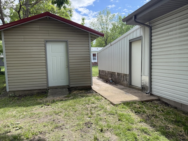 view of shed