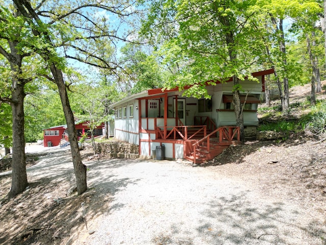 exterior space featuring a porch