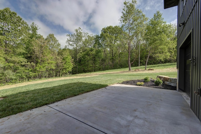 385 Plumtree Dr, Ozark, MO 65721 - view of yard with a patio and a forest view