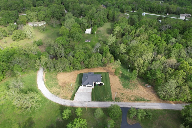 385 Plumtree Dr, Ozark, MO 65721 - birds eye view of property featuring a wooded view
