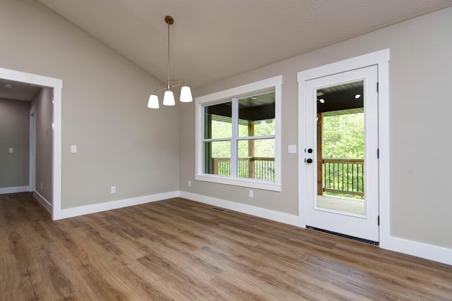 385 Plumtree Dr, Ozark, MO 65721 - interior space featuring a notable chandelier, baseboards, visible vents, and wood finished floors