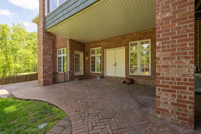 view of patio with fence