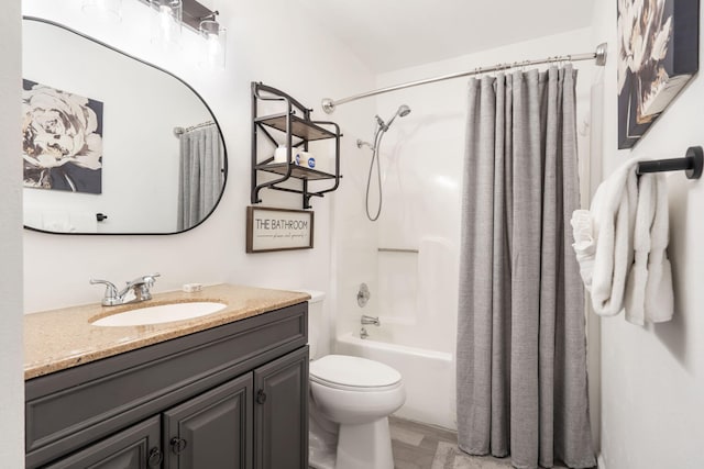 112 Overlook Dr Unit 2, Branson, MO 65616 - full bathroom featuring vanity, toilet, shower / bath combo with shower curtain, and wood finished floors