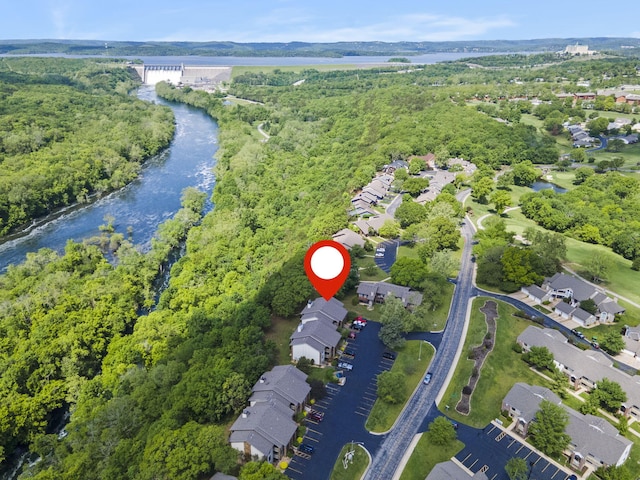 112 Overlook Dr Unit 2, Branson, MO 65616 - drone / aerial view featuring a water view and a residential view
