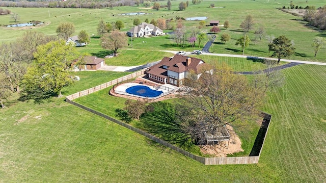 bird's eye view featuring a rural view