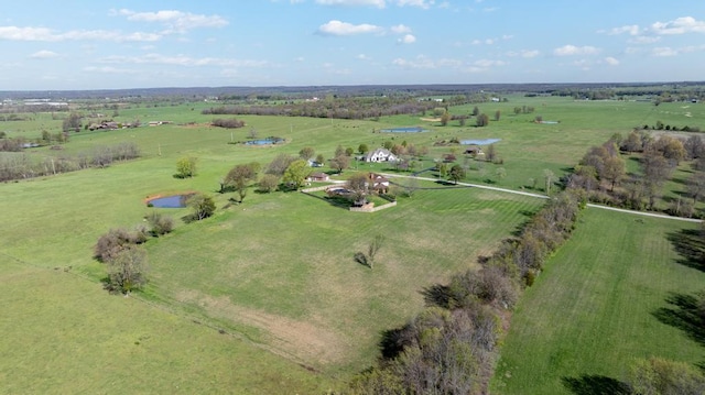 drone / aerial view featuring a rural view