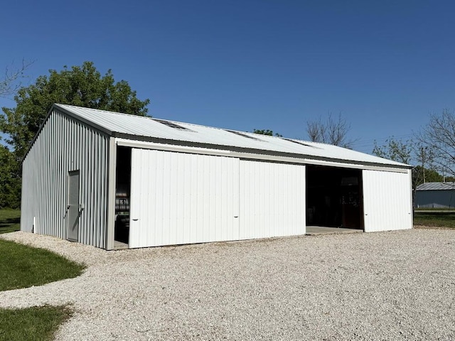 view of pole building