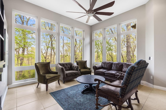 view of sunroom / solarium