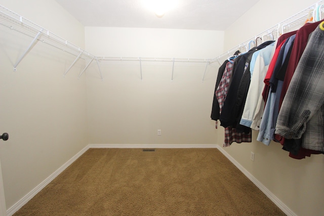 289 Frog Pond Rd, Seymour, MO 65746 - walk in closet featuring visible vents and carpet
