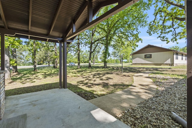 view of yard with a patio