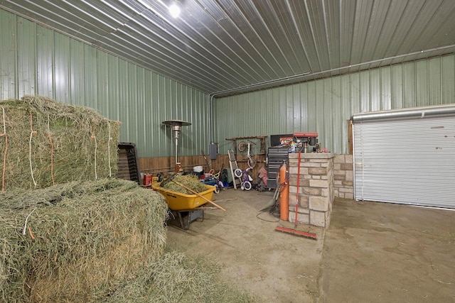 interior space featuring concrete flooring