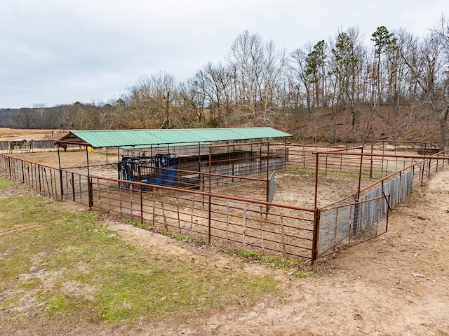 exterior space featuring a rural view
