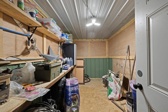 view of storage room