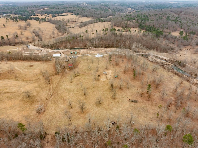 bird's eye view with a rural view