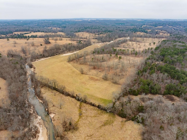 bird's eye view with a rural view